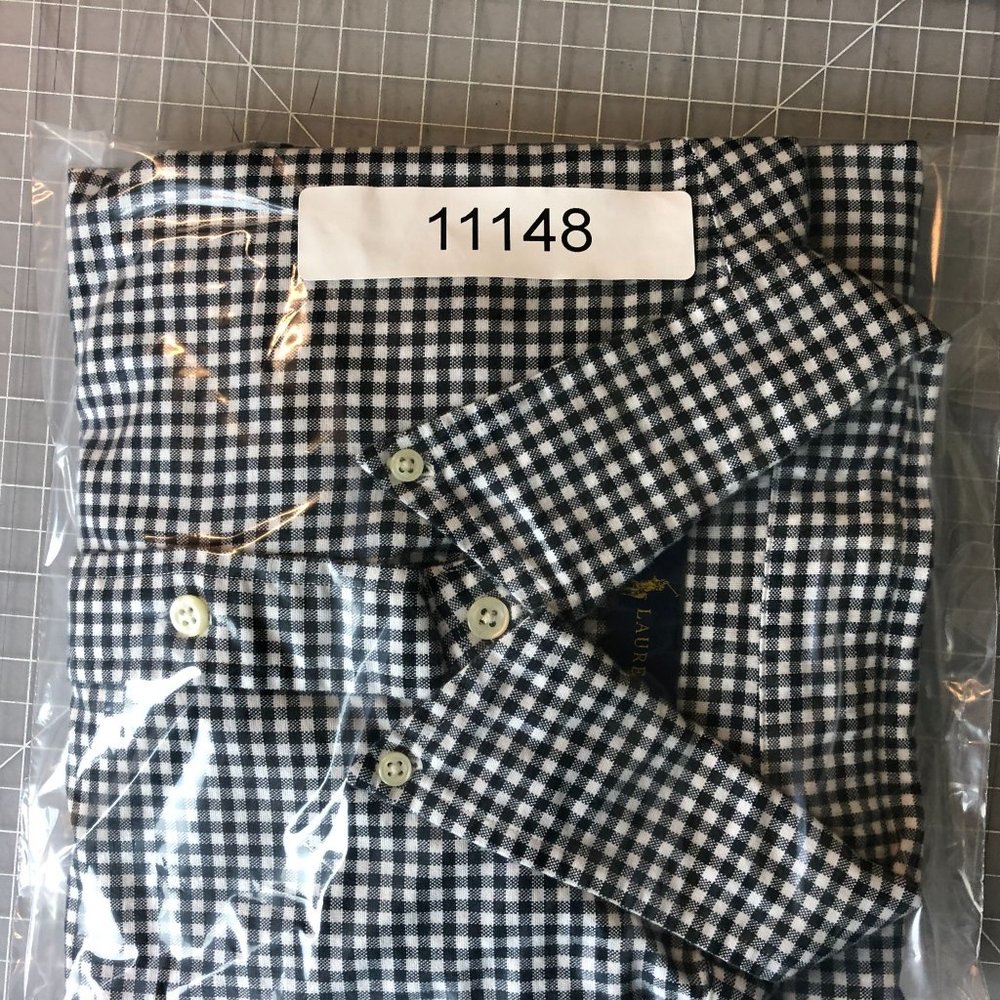 Polo Ralph Lauren Shirt XL Extra Up Long Sleeve Black Check Logo Pony - Picture 12 of 12